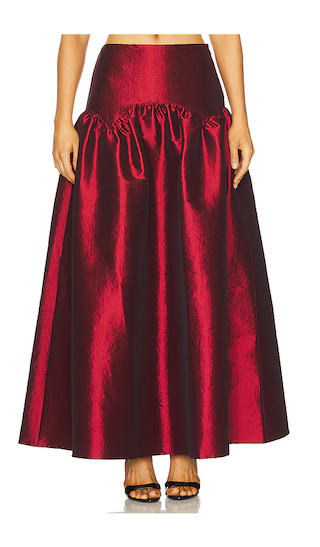 Carson Skirt in Oxblood | Revolve Clothing (Global)