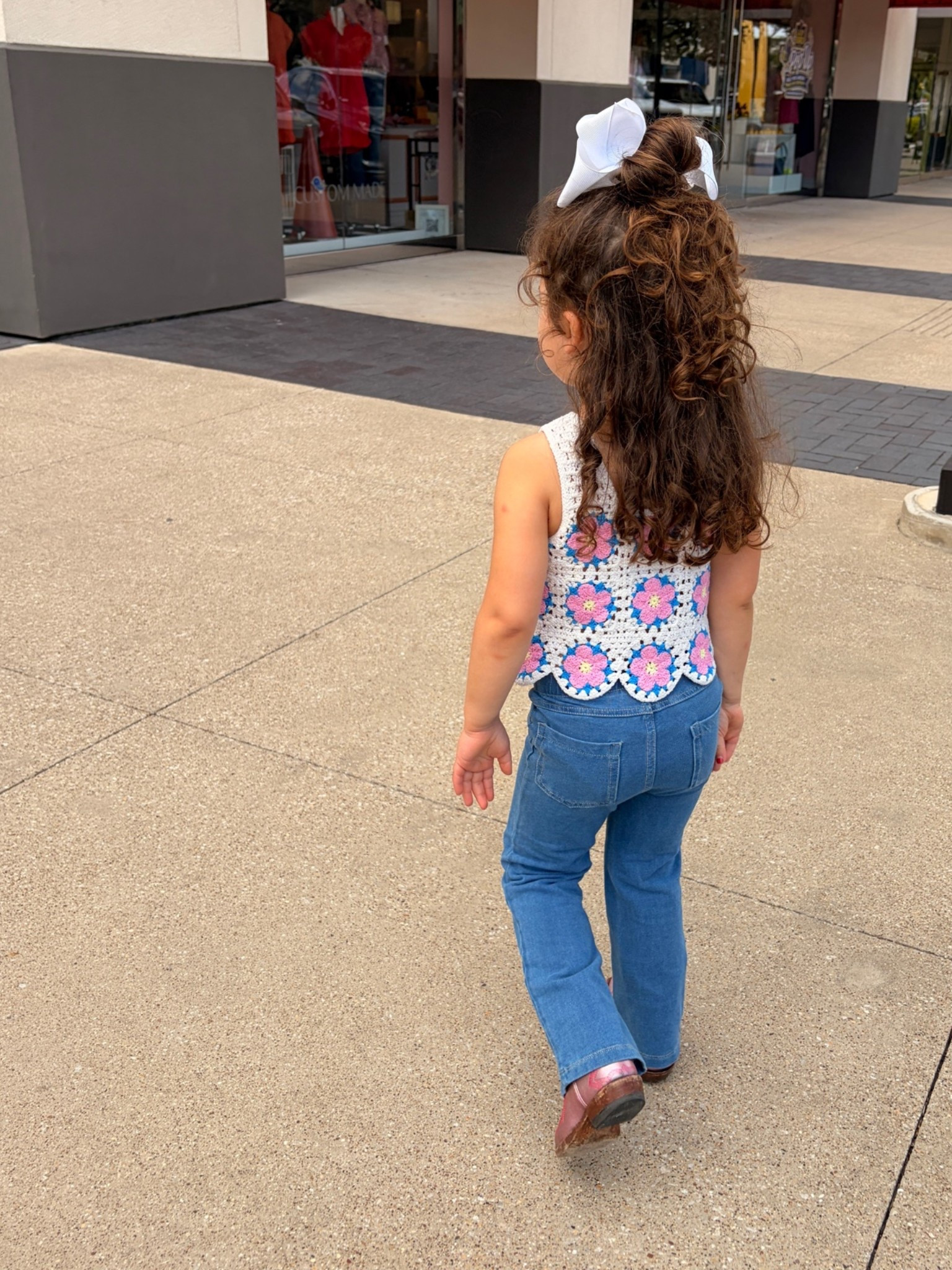 She just turned four and is wearing a 4T