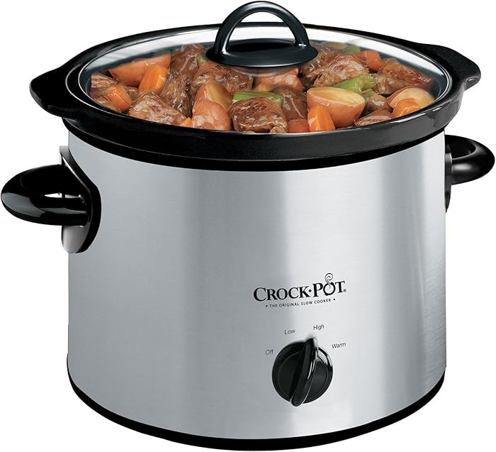 Crockpot Manual 3-Quart Slow Cooker Silver | Amazon (US)