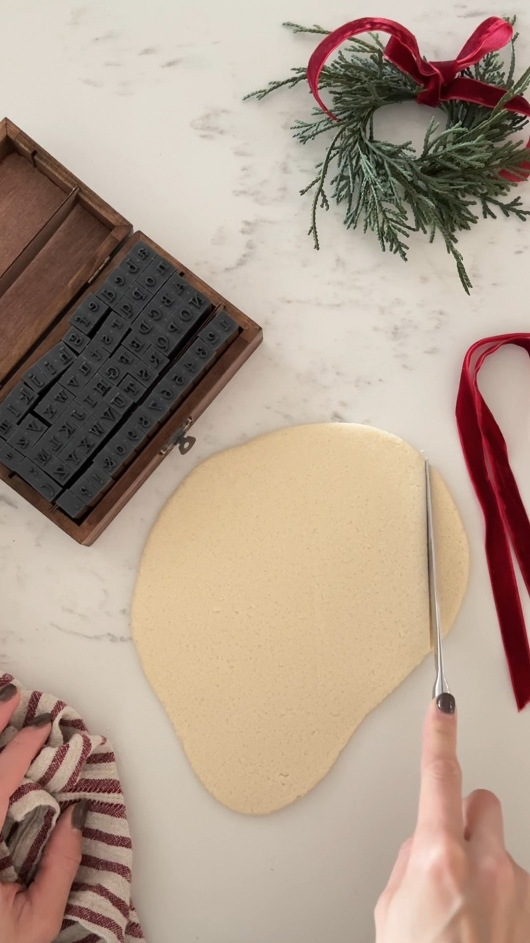 DIY salt dough ornaments using basic ingredients you have at home at the cutest stamp set. Instructions at SignedSamantha.com

#LTKstyletip #LTKHoliday #LTKSeasonal