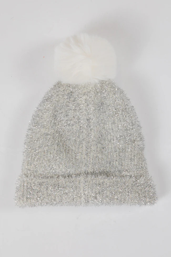 Lurex Mixed Pom Pom Beanie | Pink Lily