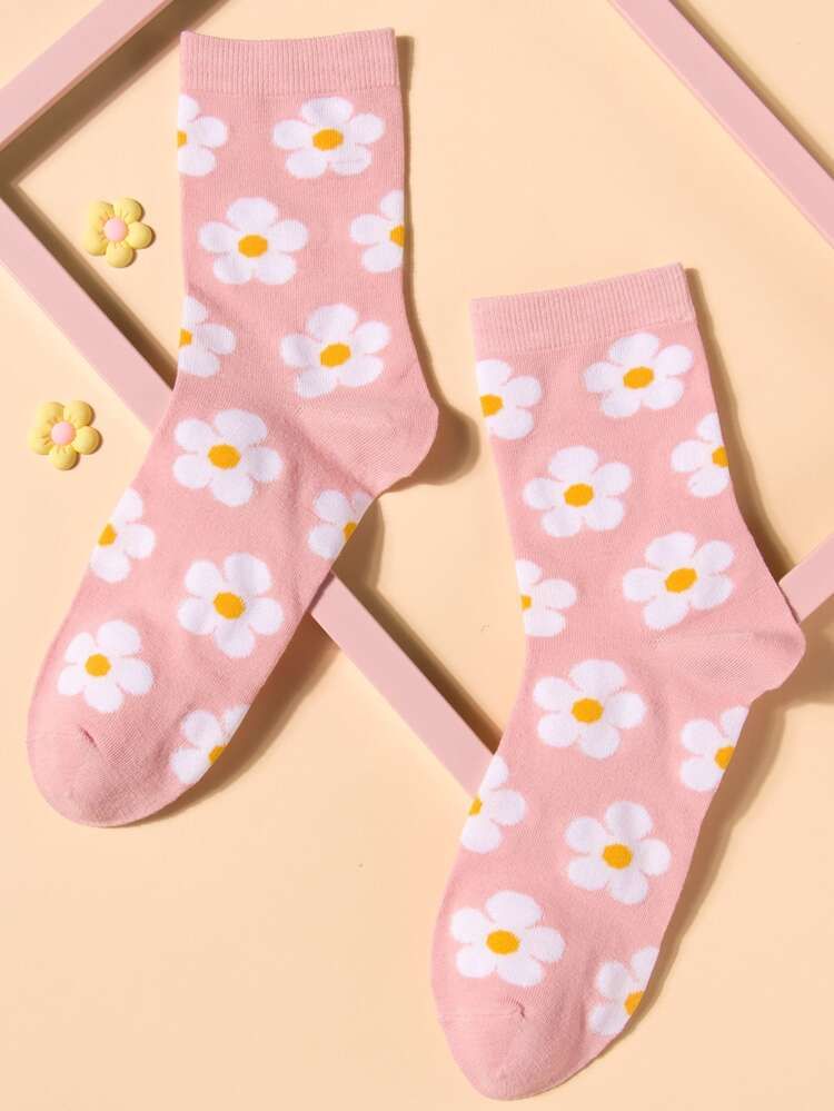 Flower Print Crew Socks | SHEIN