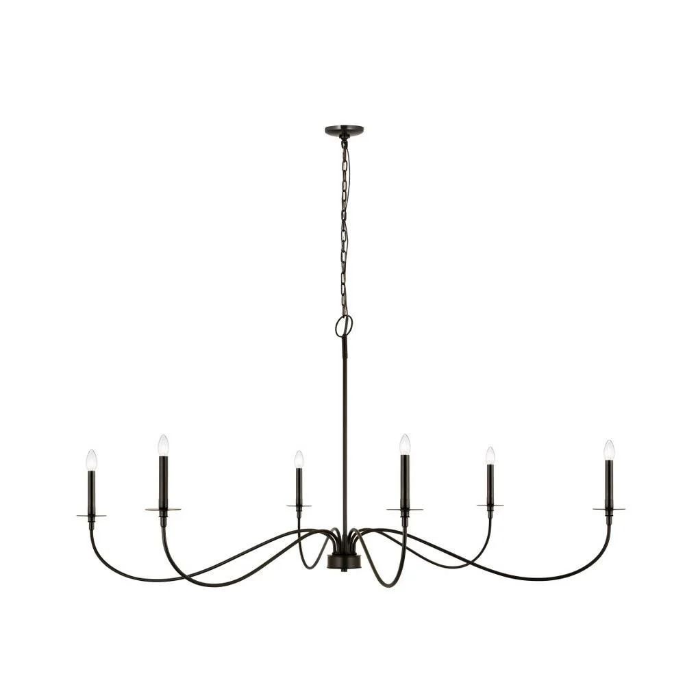 6 Luces Candelabro-acabado Negro Mate Bailey Street Home 372-Bel-4529377 | Walmart (US)