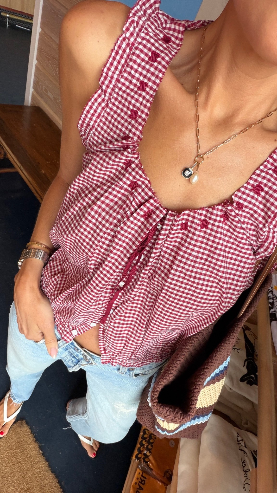 Obsessed with this little gingham top! Use CODE: 15LUCY for Thatch Jewelry

#LTKSeasonal #LTKOver40