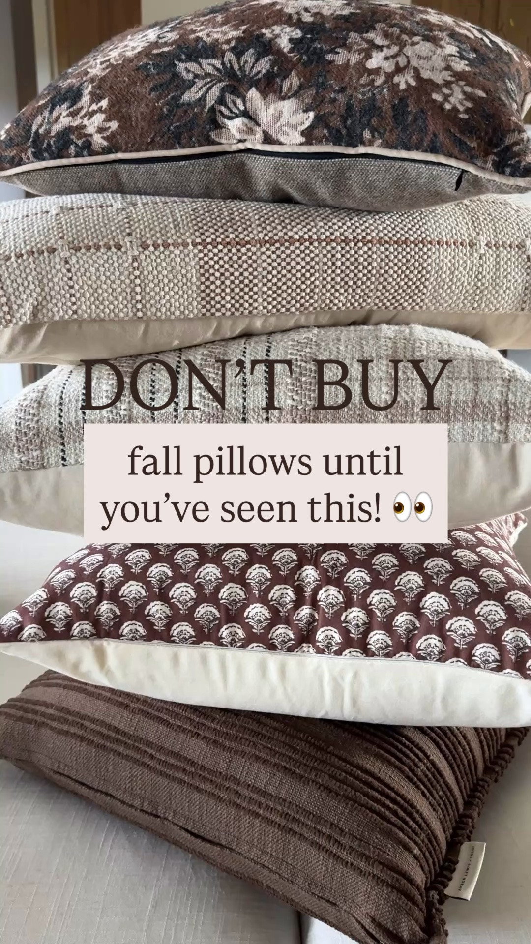🍂 Before you buy any fall pillows… you NEED to watch this 👀
Trust me, this will save you money and make decorating so much easier! 🤎

#LTKSeasonal #LTKHome #LTKSaleAlert