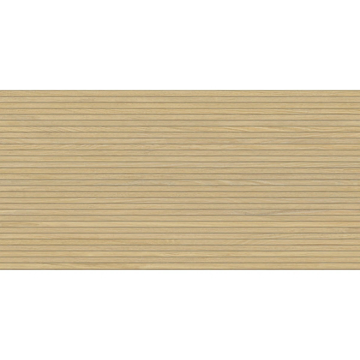 Woodline 24"x48" 3D Ribbed/Fluted Wood Look Porcelain Wall and Floor Tile | Wayfair North America