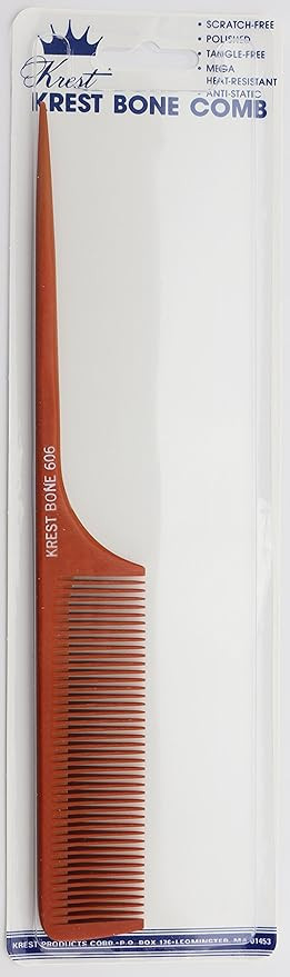 Krest Bone 9 Inch Fine Teeth Rattail comb. Professional comb. Heat Resistant Comb. Styling Combs.... | Amazon (CA)
