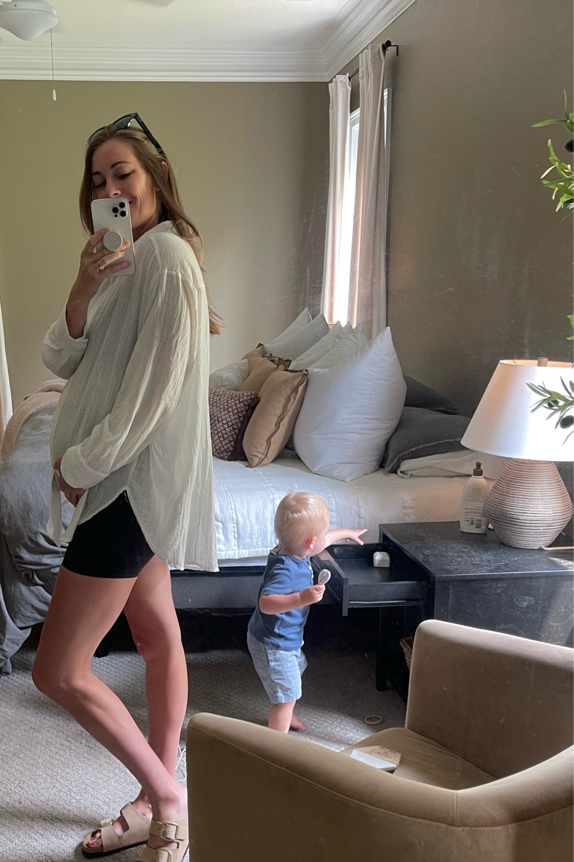 My summer “maternity” uniform. Nothing is actually “maternity”, I just go up one size! Great for maternity and PP. 

#LTKunder100 #LTKbump #LTKbaby