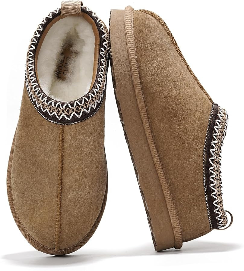 Project Cloud 100% Genuine Leather Womens Slippers with Genuine Australian Shearling Fur Lining S... | Amazon (US)