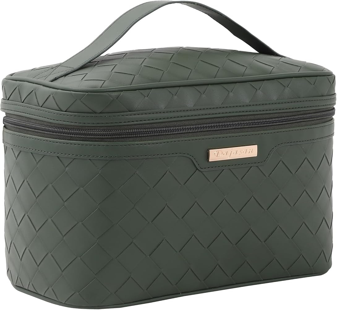 Dajasan Makeup Bag Cosmetic Bag, Travel Makeup Bag, Large Capacity Makeup Organizer Case, Large T... | Amazon (US)