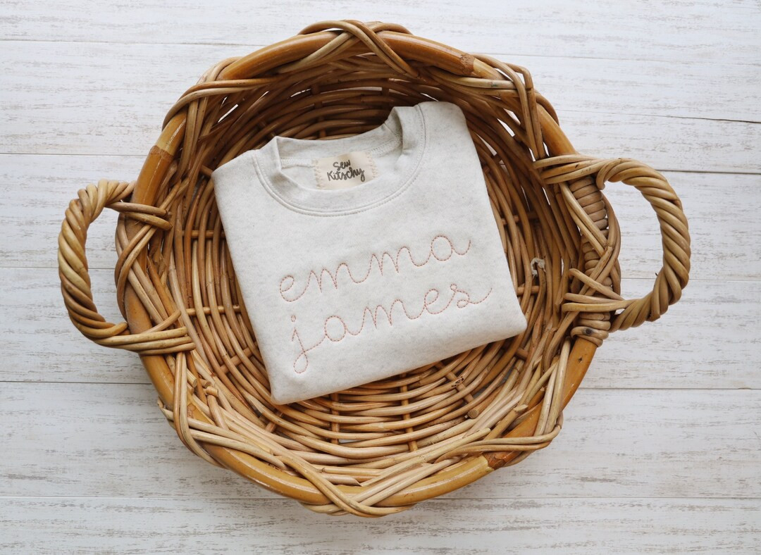 KIDS EMBROIDERED CREW + Custom Toddler and Youth Crew Neck, Personalized Embroidered Sweatshirt, ... | Etsy (US)