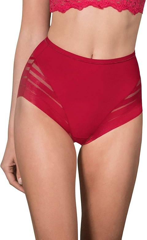 Leonisa Invisible High Waisted Tummy Control Stripe Lace Underwear - Shapewear Panties for Women | Amazon (US)