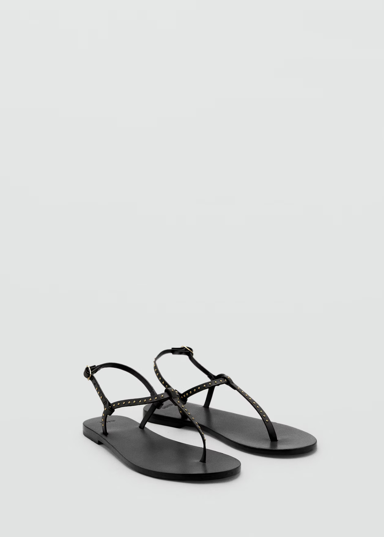 Sandales cuir mini clous - Femme | MANGO France métropolitaine | Mango EU