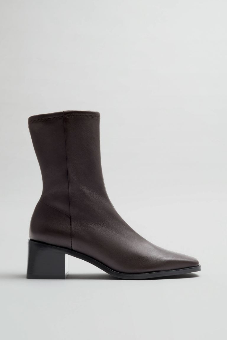 Sockboots aus Leder | H&M (DE, AT, CH, NL, FI)