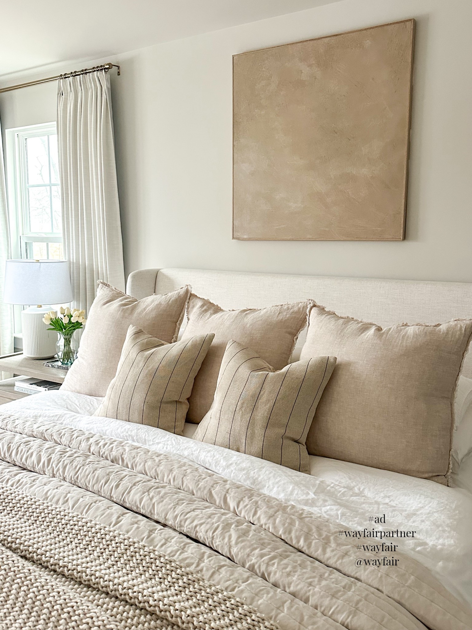 #ad These gorgeous stripped linen pillow covers are the perfect addition for a spring refresh. 
#wayfairpartner #wayfair @Wayfair #pillowcovers #springrefresh #bedding 

#LTKSaleAlert #LTKHome