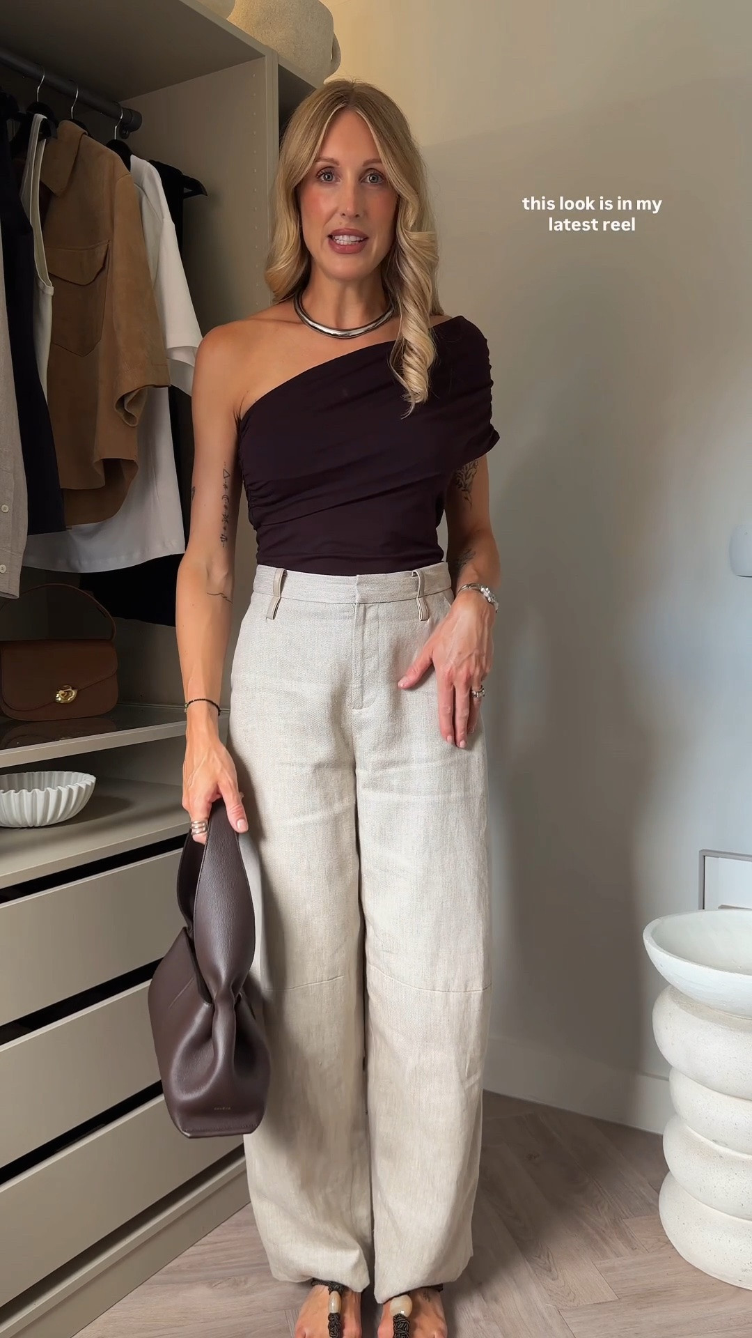 Heatwave outfit - summer outfit styling linen trousers - Sezane - Mint Velvet - use Charlotte10 for a % on my linen pants - bag is Polene East West (linked similar)

#LTKsummer #LTKuk #LTKshoes