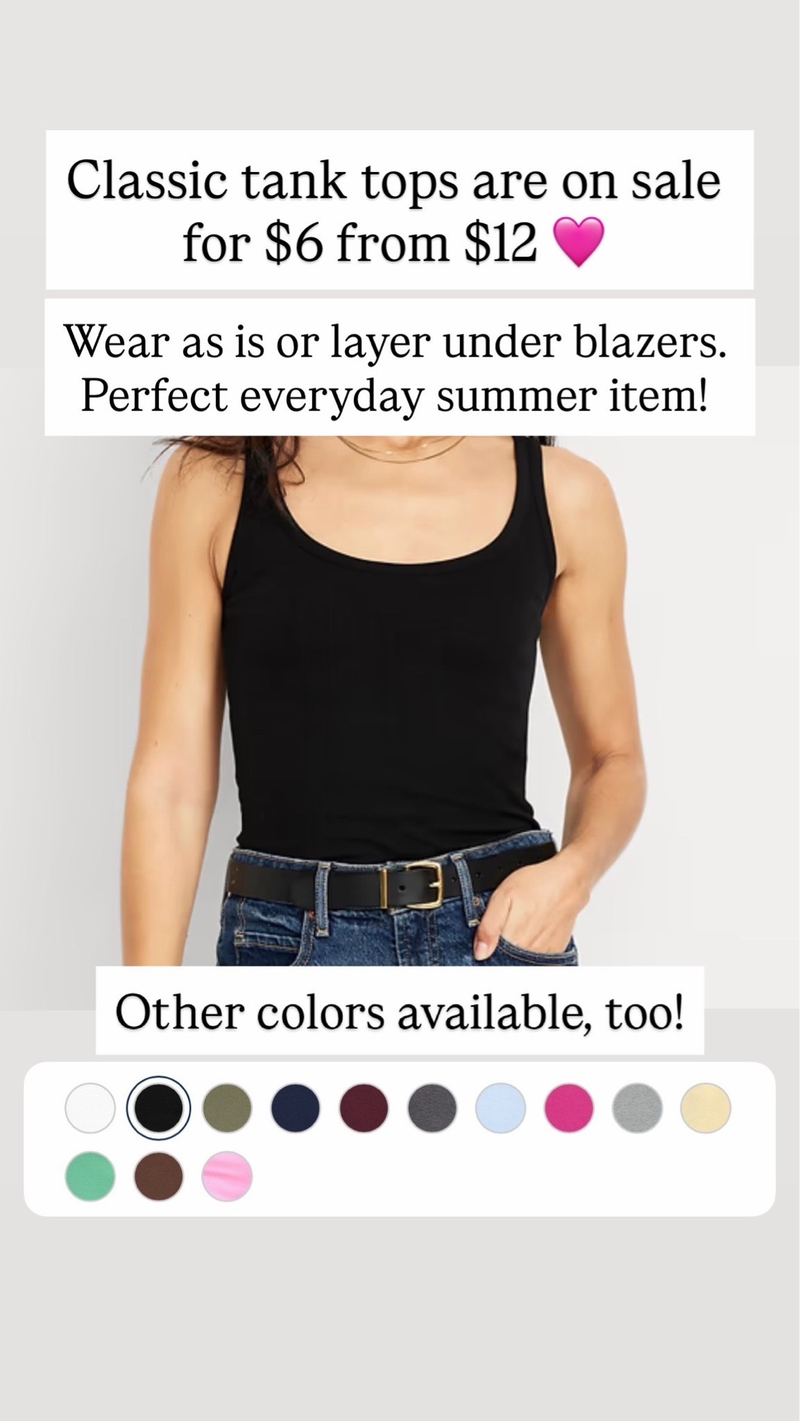 Tank tops for $6 right now🔥

#LTKSaleAlert #LTKootd