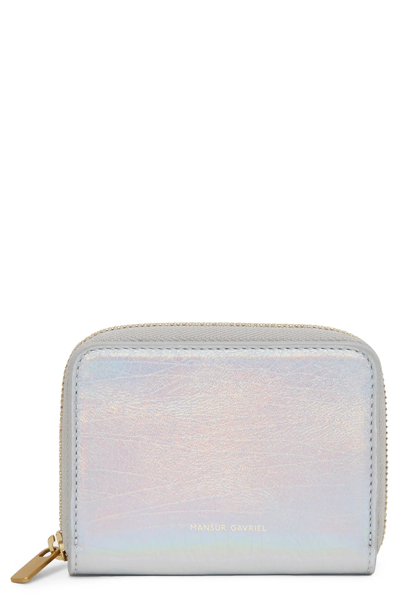 Mansur Gavriel Iridescent Leather Zip Wallet | Nordstrom | Nordstrom
