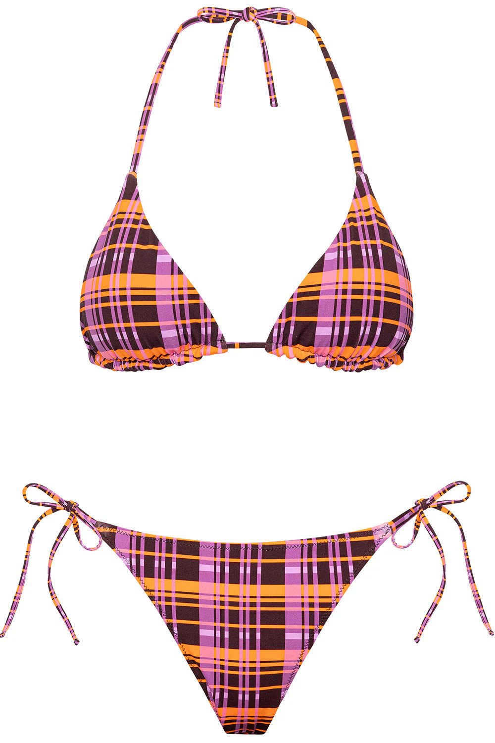 Triangle Bikini Plaid Set | VETCHY LLC