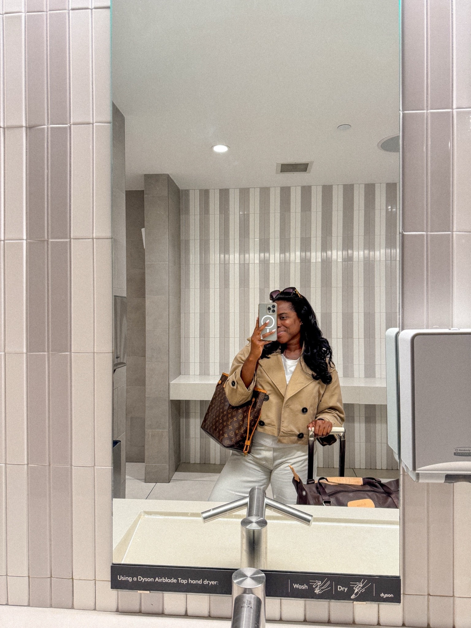 What I wore to travel on the train! Love the cropped trench for a light weight travel piece

#LTKTravel #LTKdayinmylife #LTKootd