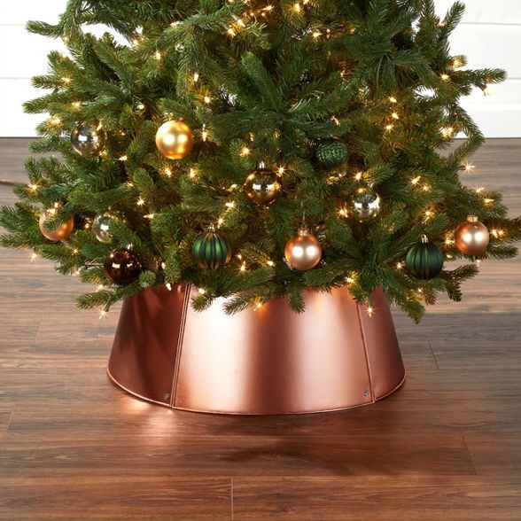 Lakeside Copper Finish Tree Collar with Round Design for Christmas Tree Base | Target