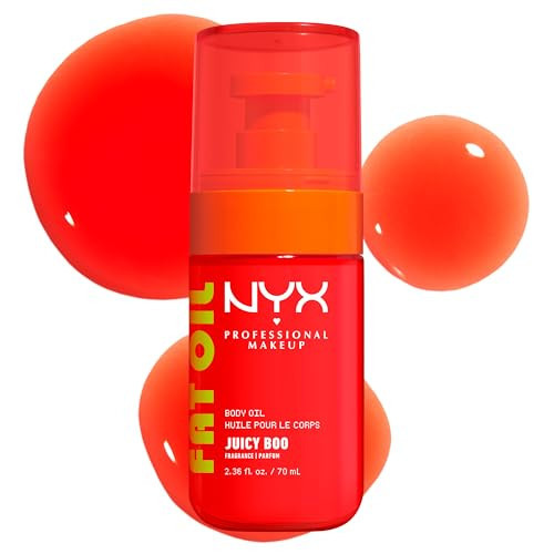 NYX PROFESSIONAL MAKEUP Fat Oil Body Oil in Juicy Boo, Citrus Scented Body Glow Moisturizer With Vitamin E for 24HR Hydration and Glowing Skin, Brightening Finish, Vegan & Cruelty-Free | Amazon (US)
