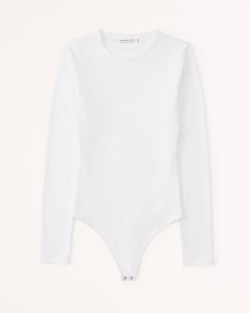 Long-Sleeve Seamless Fabric Crew Bodysuit | Abercrombie & Fitch (US)