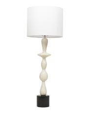 13x35 inverse stone marble base table lamp | TJ Maxx