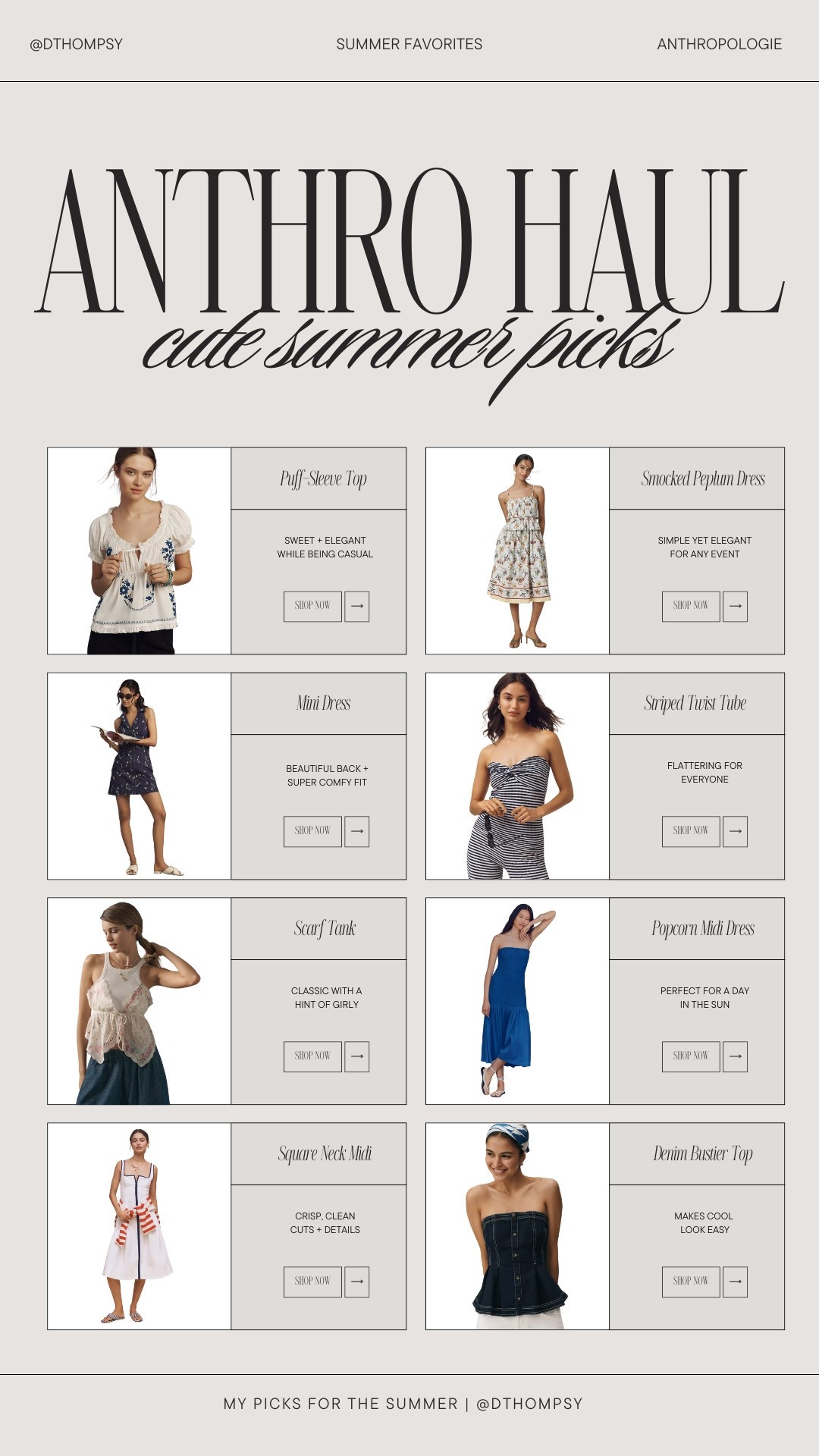 my recent anthropologie haul for summertime

#LTKSeasonal #LTKStyleTip #LTKFindsUnder100