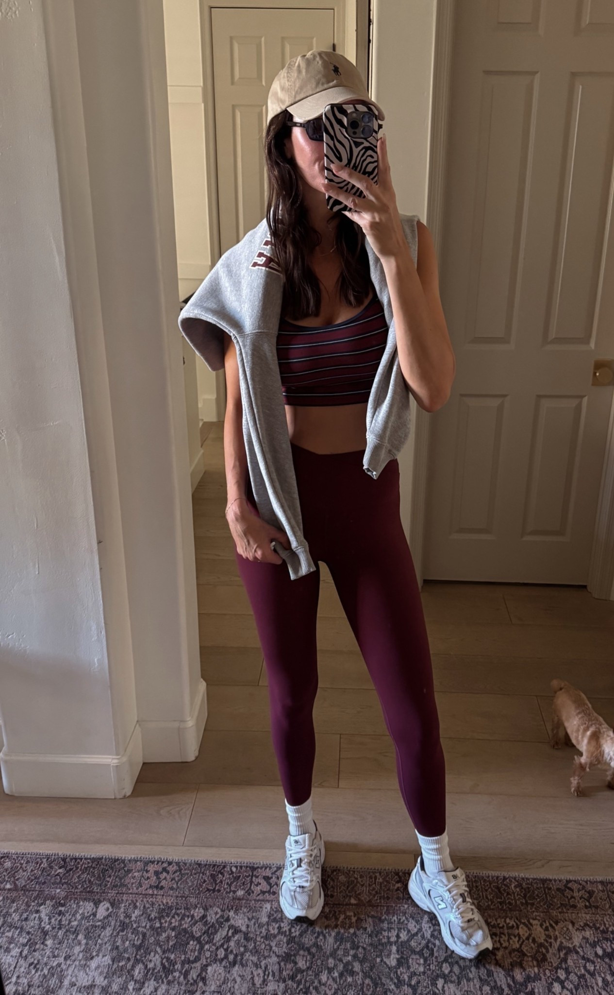 Morning walk fit . Wearing a small 28”inseam in pants & a medium in top. 
Loving all the stripes lately !

#LTKootd #LTKActive #LTKTall