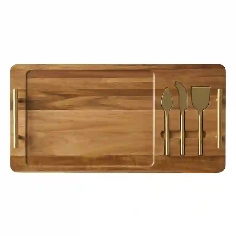 Better Homes & Gardens, Acacia Board with Cheese Tools, 22 W x 11.22 D x 1.96 H in, Kitchen | Walmart (US)