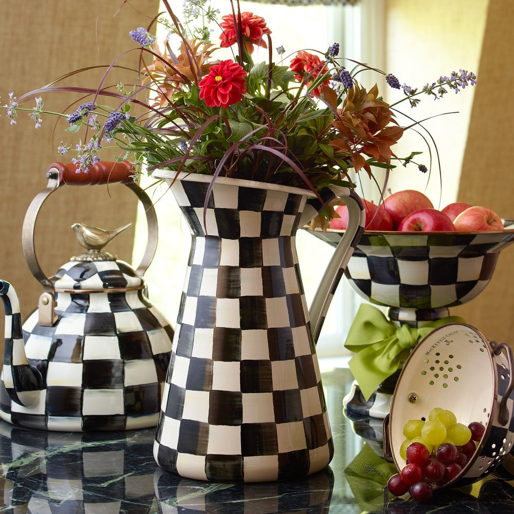 Courtly Check Large Practical Pitcher | MacKenzie-Childs