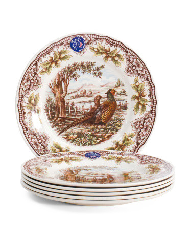 Made In England 6pk Homeland Pheasant Dinner Plates | TJ Maxx