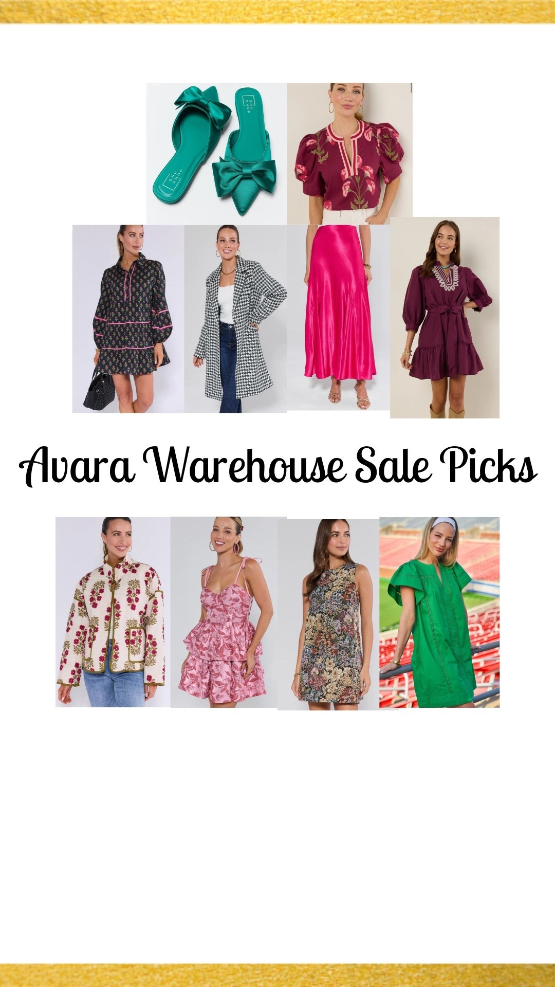Avara Warehouse Sale Picks mostly under $50!

Avara • My Avara • Avara Sale • Avara Warehouse Sale • Block Print • Pink Satin Skirt • Houndstooth Jacket • Green Dress • Floral Dresss

#LTKFindsUnder100 #LTKFindsUnder50 #LTKSaleAlert