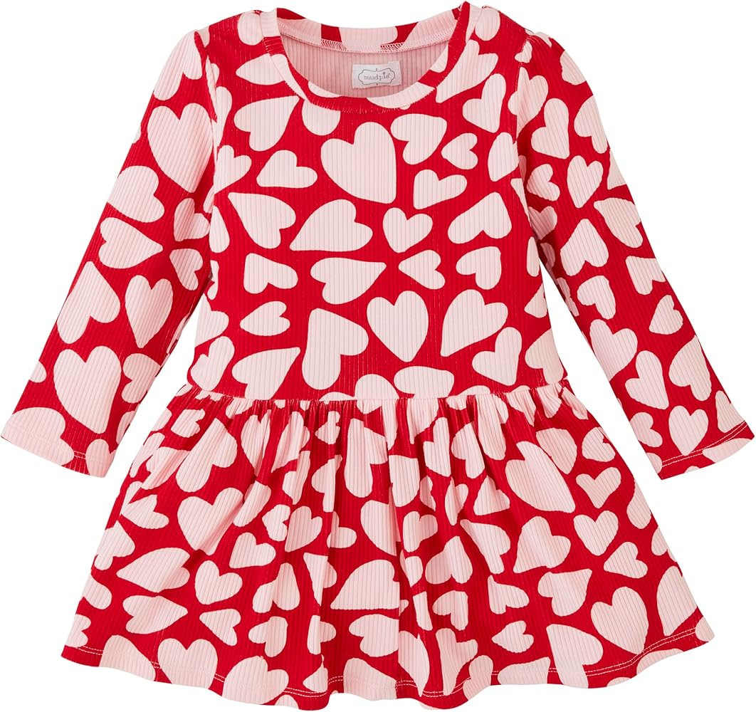 Mud Pie Baby-Girls Children's Heart T-Shirt Dress | Amazon (US)