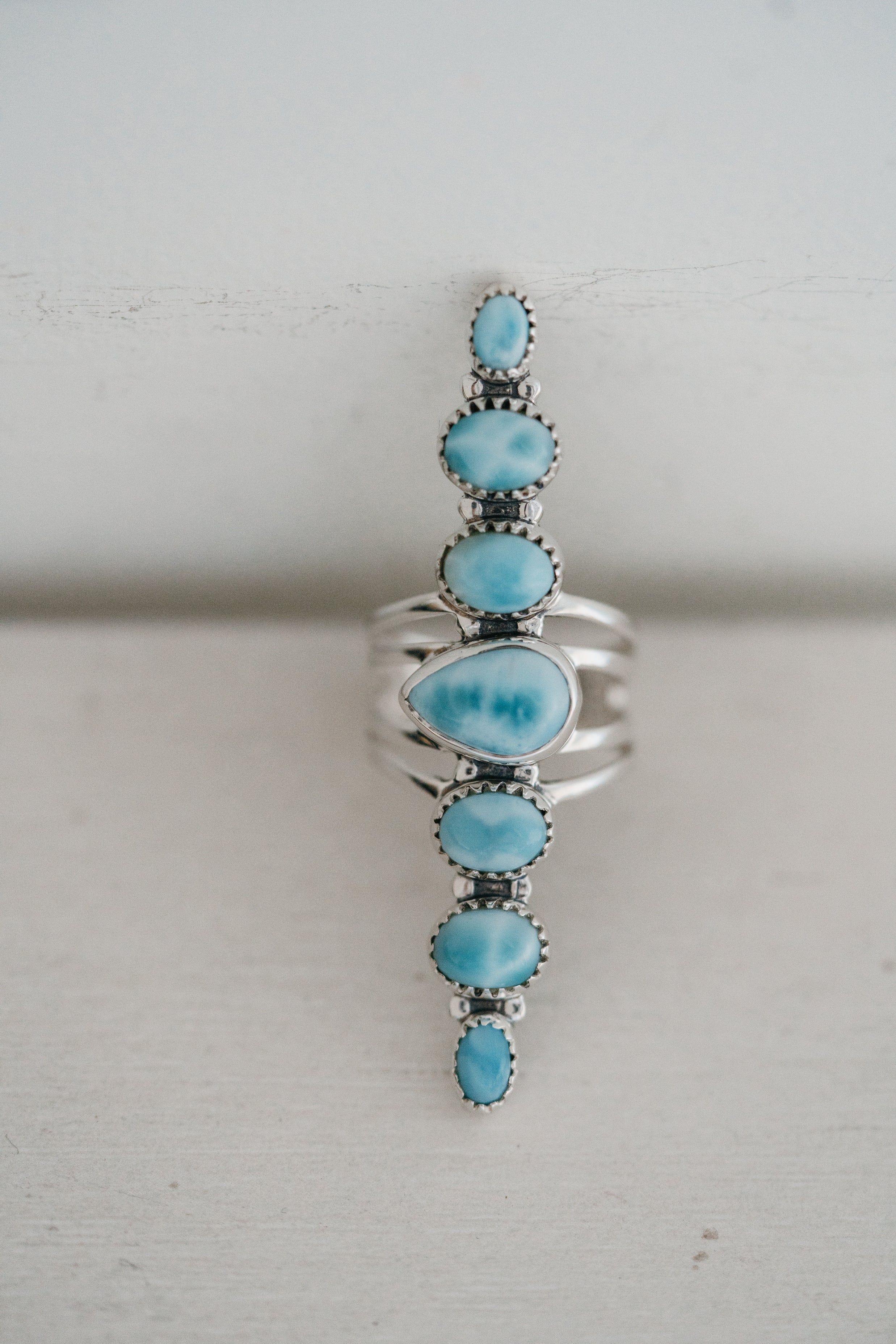 Salihah Ring | Larimar | Goldie Lew Jewelry