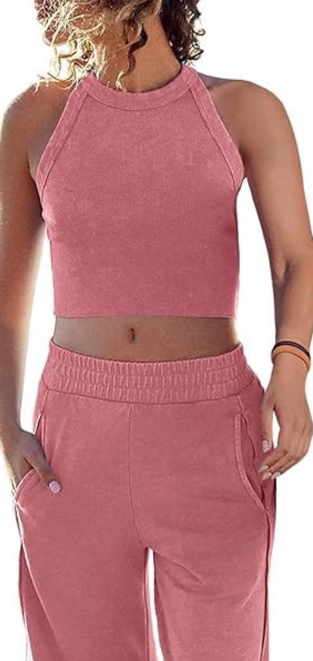 A Two Piece Summer Sets Ribbed Tank Crop Top
Wide Leg Pants 2 Piece Outfits Matching Lounge Sets Tracksuit

#LTKStyleTip #LTKFitness #LTKTravel