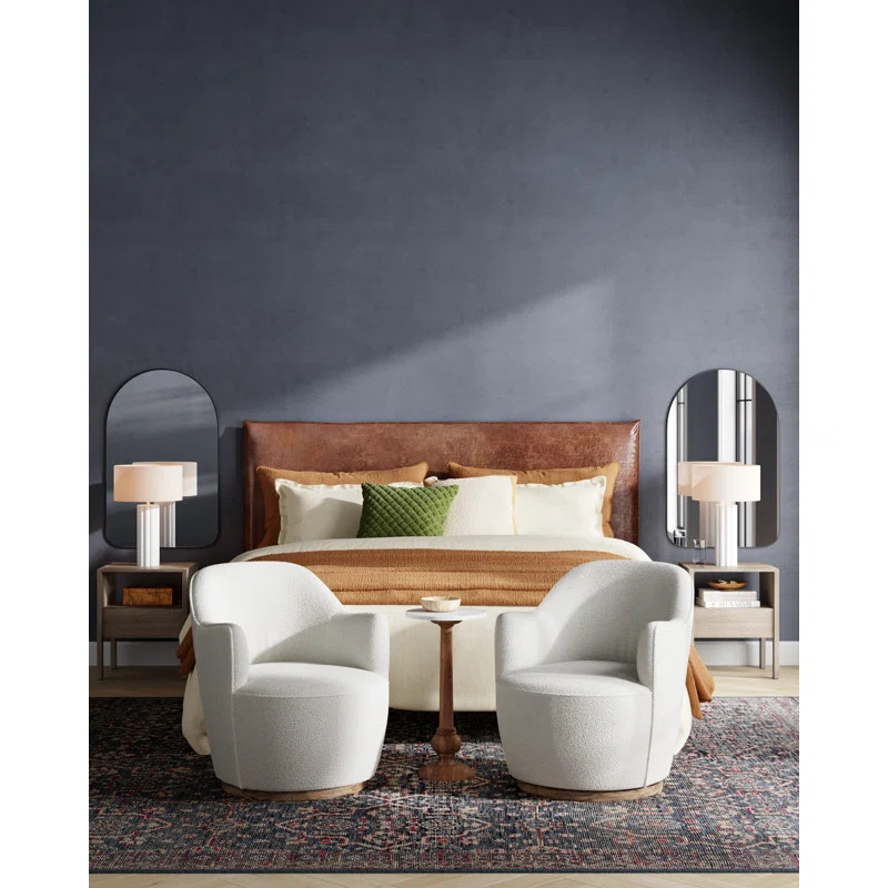 Corson Upholstered Swivel Armchair | Wayfair North America