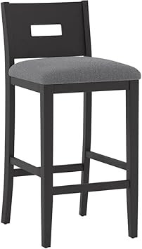 Hillsdale, Allbritton Wood Bar Height Stool, Black | Amazon (US)