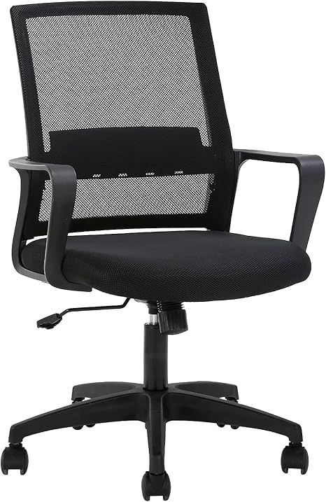 Home Office Chair Ergonomic Desk Chair Mid-Back Mesh Computer Chair Lumbar Support Comfortable Ex... | Amazon (US)