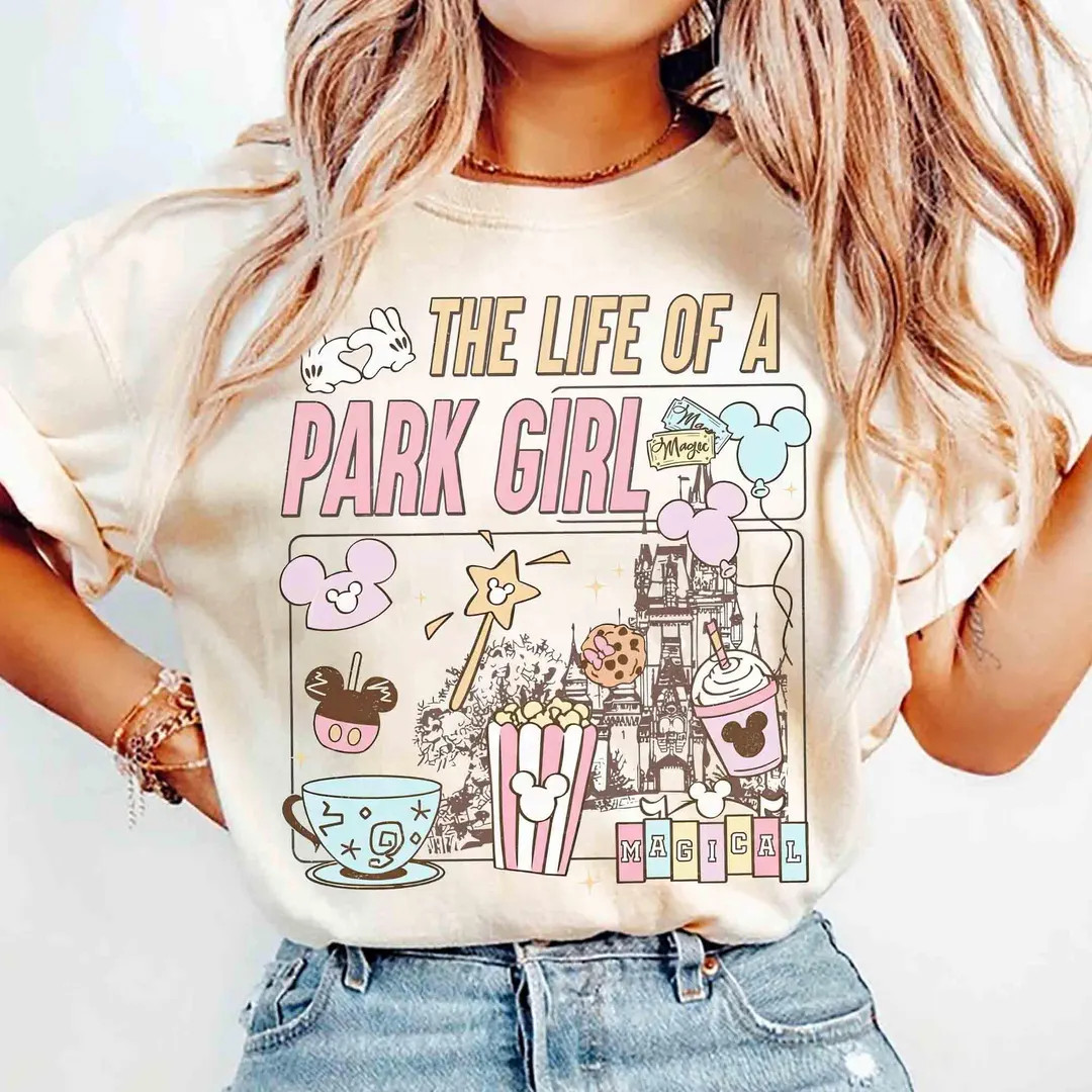Coquette The Life Of A Park Girl Disney Castle T-shirt, Retro Pastel Best Day Ever Tee, Disney Wo... | Etsy (US)