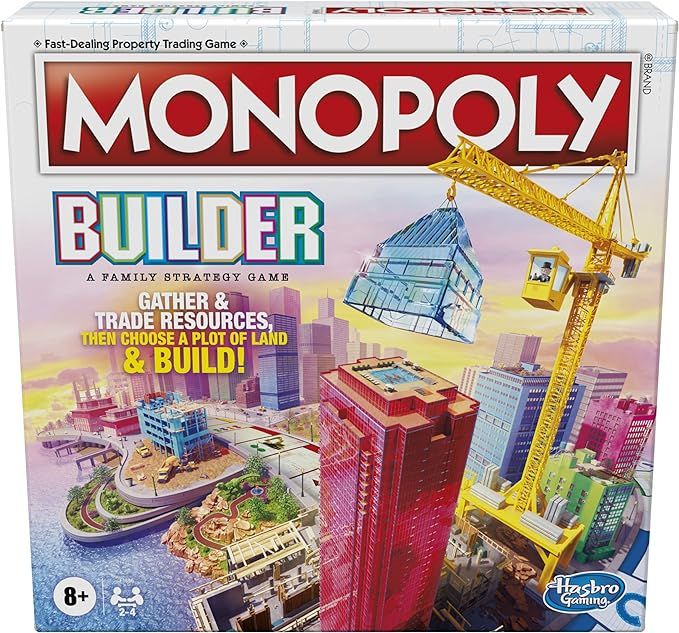 Monopoly Builder Board Game, Strategy Game, Family Game, Games for Kids, Fun Game to Play, Family... | Amazon (US)