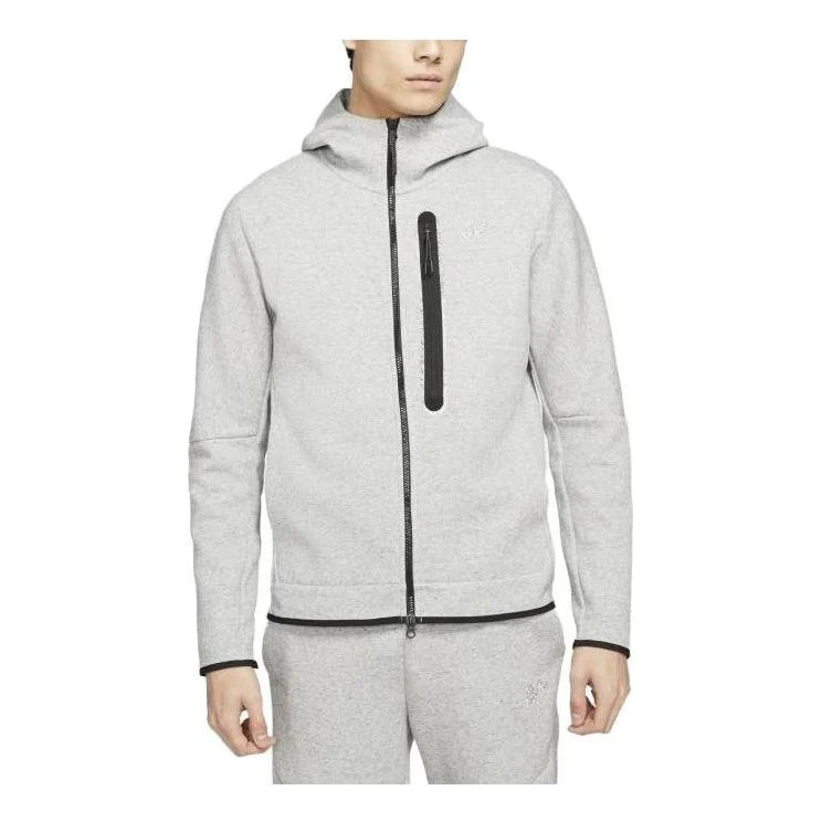 Nike Sportswear Tech Fleece Full Zip Hoodie 'Heather Grey' DD4688-010 | KICKS CREW
