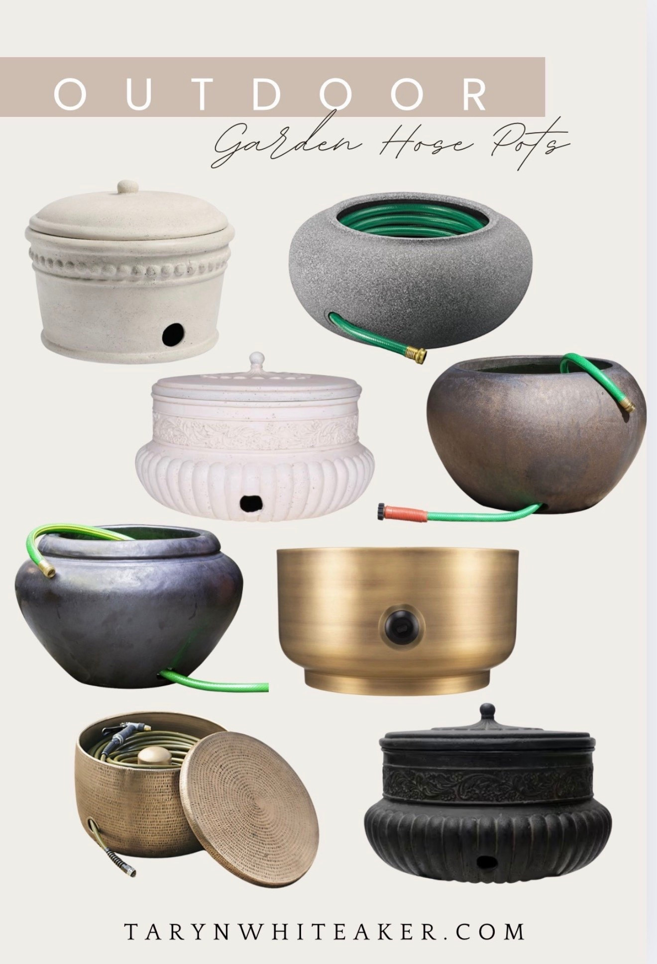 Perfect way to keep your hose organized and looking pretty! Love these garden hose pot options for an upgraded look. 

#LTKHome #LTKSeasonal