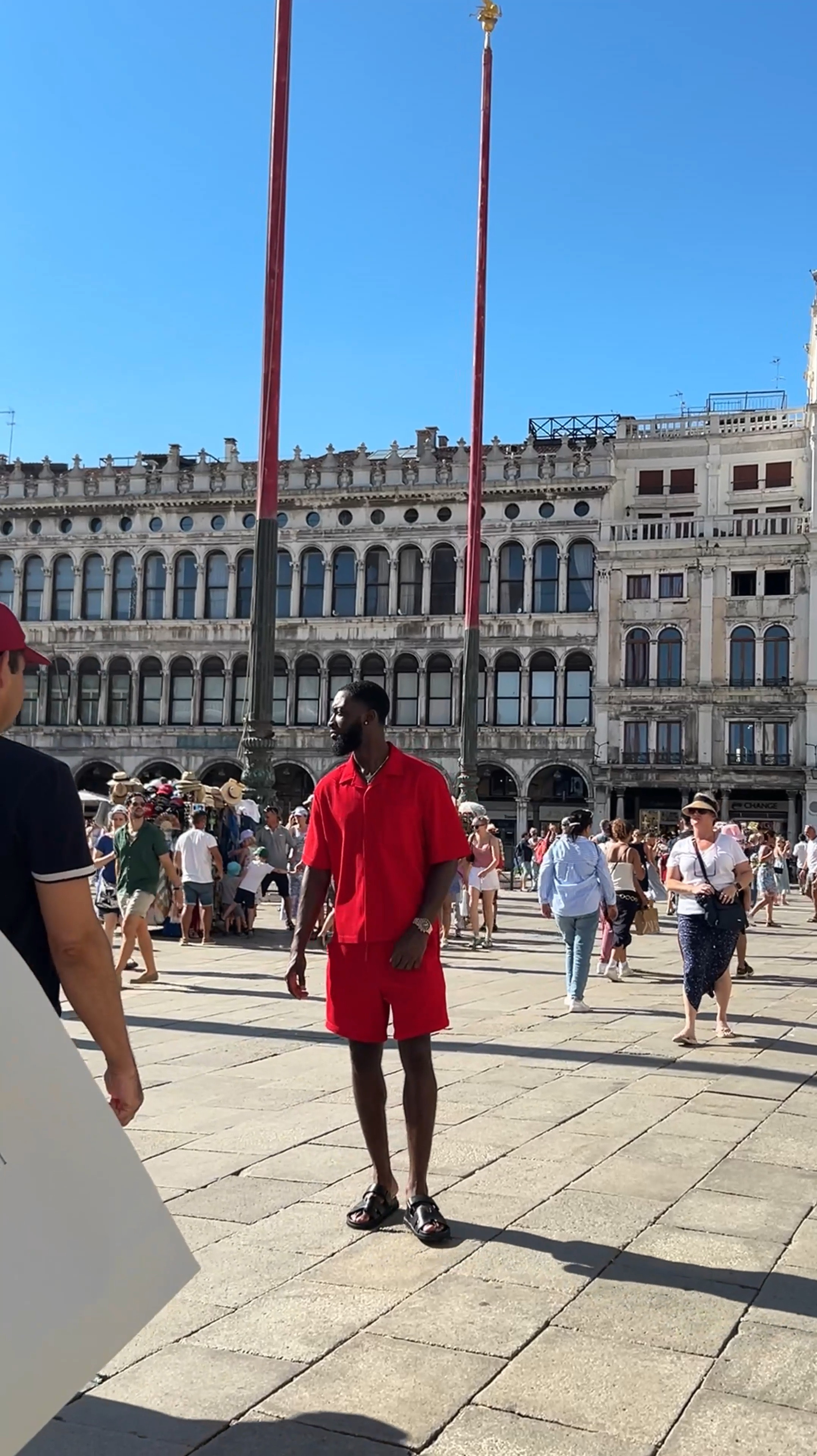 Men’s Fashion Nova summer outfit in Red 
Euro summer 

Fashion items: “Show Up Short Sleeve Cuban Shirt- Red “ 
& “Show Up Basketball Short - Red” 
Total price: $30

#LTKMens #LTKTravel #LTKStyleTip