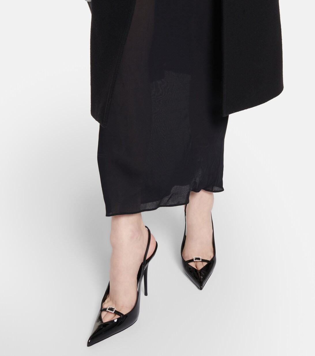 Luna 105 patent leather slingback pumps | Mytheresa (UK)