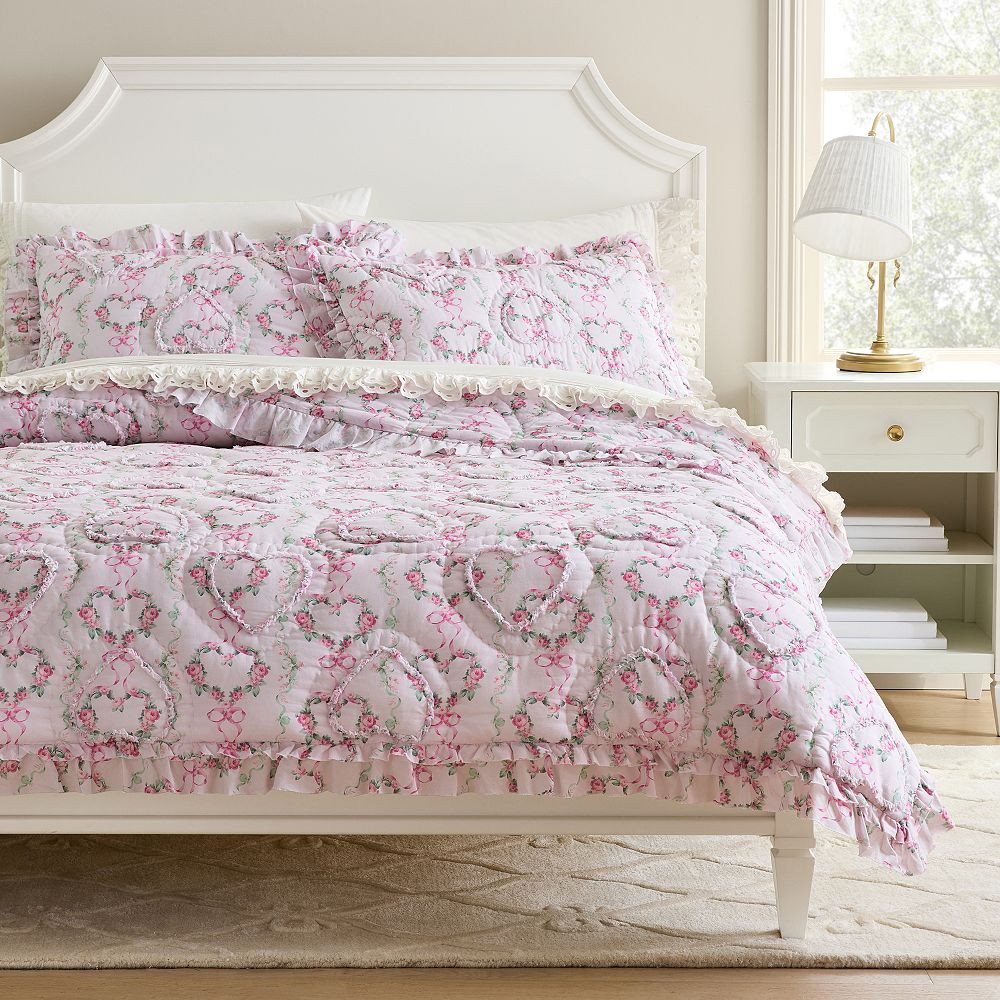 LoveShackFancy Floral Heart Sham | Pottery Barn Teen
