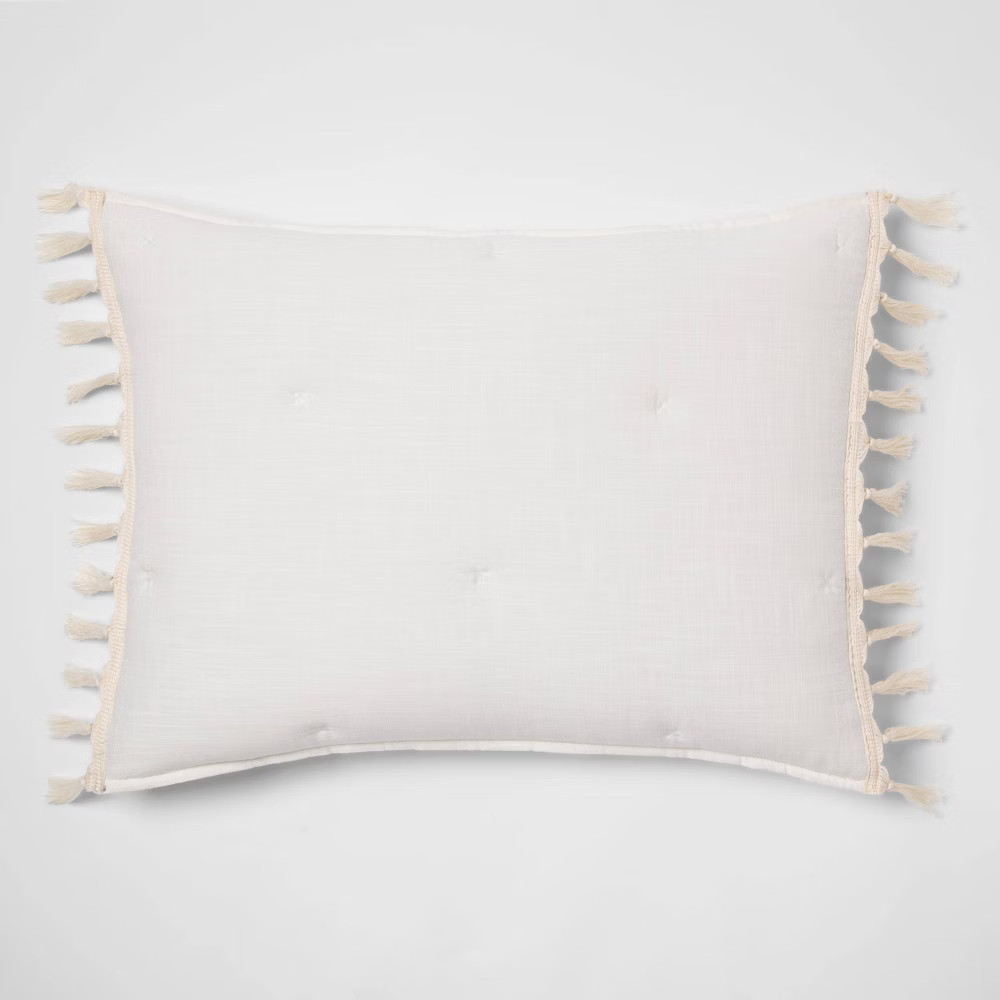 King Macrame' Tassel Tufted Sham Cream - Opalhouse | Target