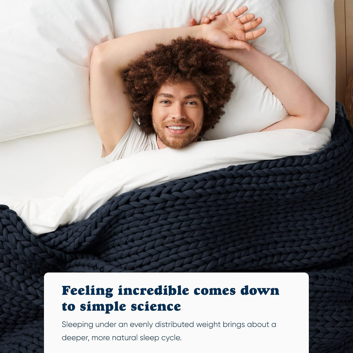 Bearaby Cotton Hand-Knit Weighted Blankets for Adults - Chunky Knit Blanket - Sustainable, Breath... | Amazon (US)