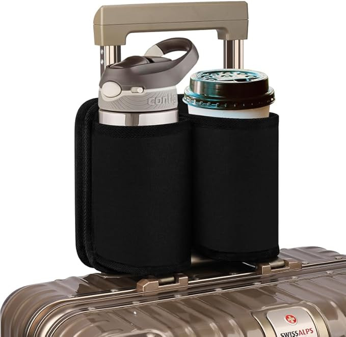 Accmor Luggage Travel Cup Holder,Universal Suitcase Cup Holder, Free Hands Suitcase Drinks Bevera... | Amazon (US)